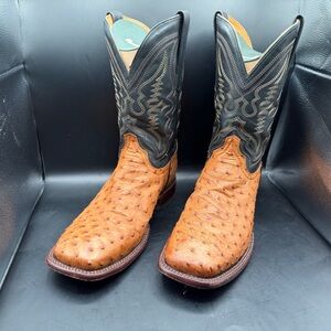 Tecovas The Emmitt Full Quill Ostrich Sunset Tan 12EE